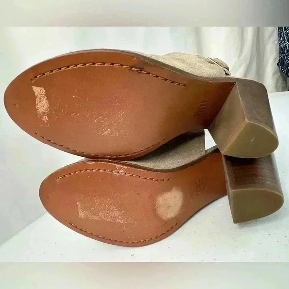 Frye Women’s Courtney Sandals Ash Suede Leather Slingback Open Toe Bootie Size 7 - Picture 6 of 14